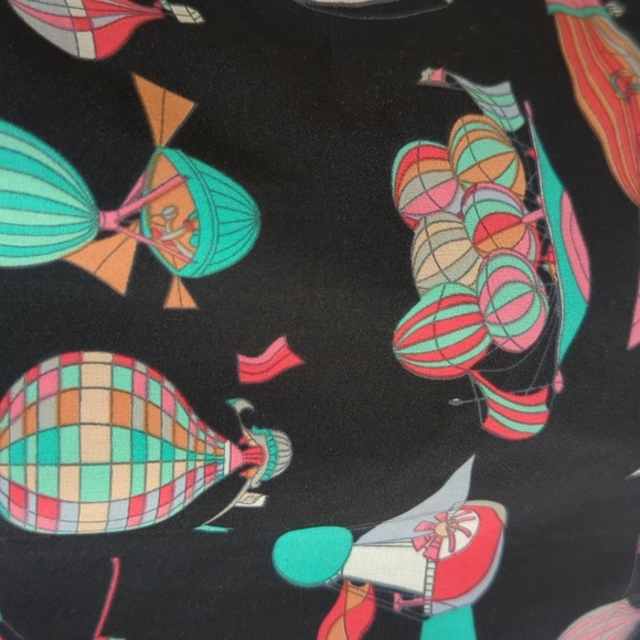 Veeko Black Long Sleeve Dress with Colorful Balloon Print Skirt - Picture 6 of 9